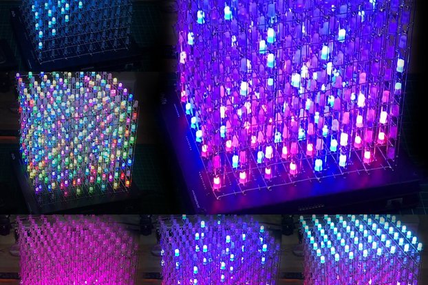 LED Cube RGB 8x8x8 Kit Arduino Compatible