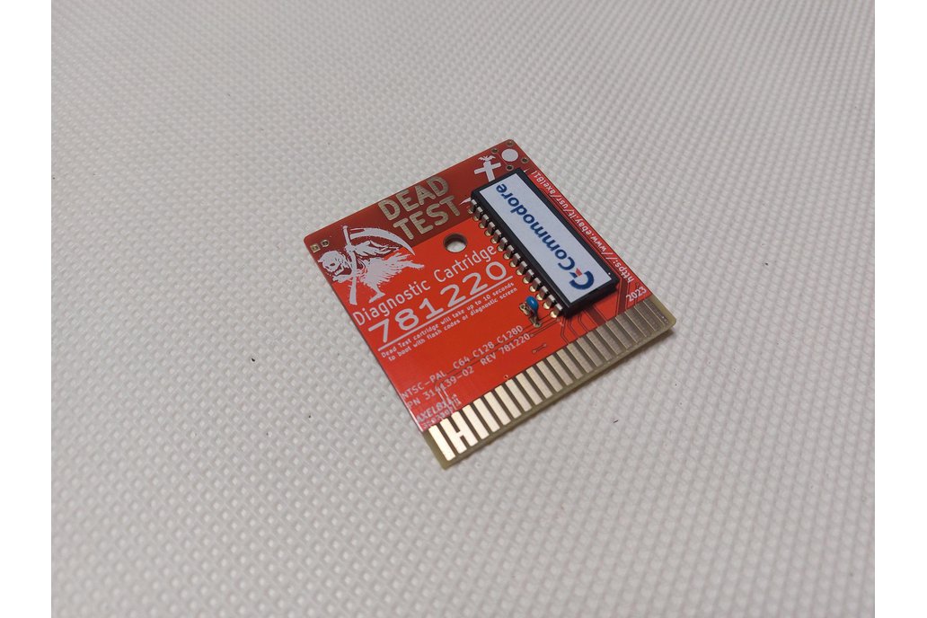 Commodore 64 Dead test cartridge + cover shell from CMD