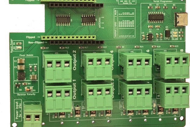 8-Port WLED Controller for WT32-ETH01 Distro Board