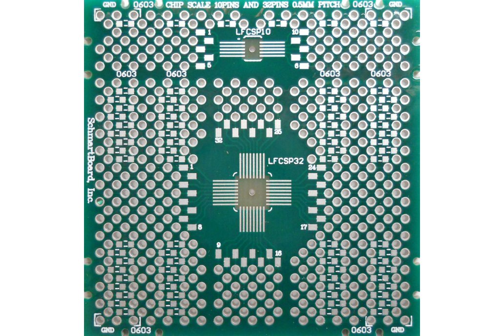 SchmartBoard|ez QFN 10-32 pins, .5mm Pitch PCB 1