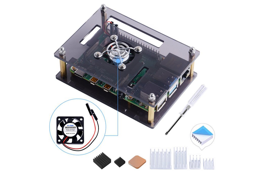 52Pi Acrylic Case for Raspberry Pi 4 Model B 1