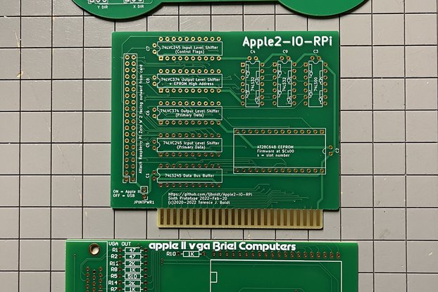 Apple2 VGA, Gamepad and RPI Bare PCB's GitHub