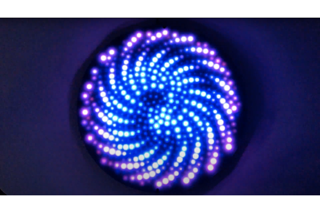 Fibonacci512 - 320mm disc with 512 WS2812B RGB LED 1