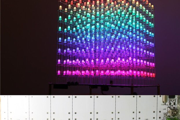 DIY Kit - AuraCube 8x8x8 LED Cube 3D Full Color