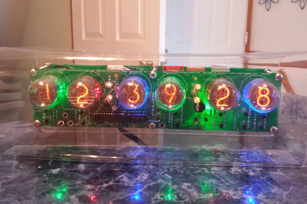 Six Digit Nixie Clock with IN-4 (end view) tubes