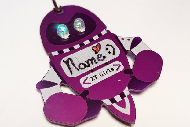 IT Girls PCB Badge (Rocket Badge)