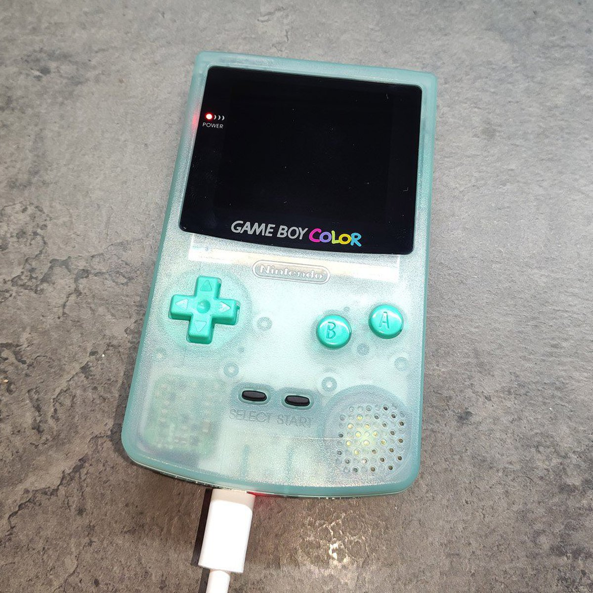 Nintendo Game Boy Color Console Teal + accessories and game
