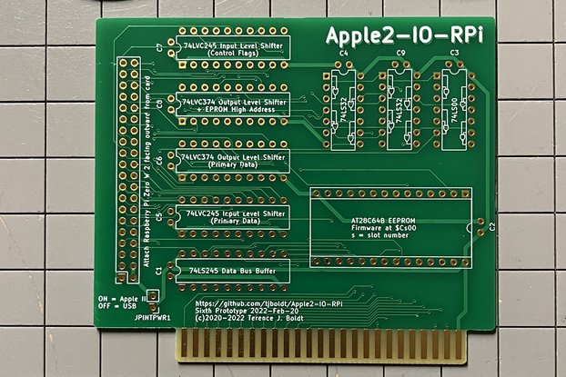 Apple2-IO-RPi Apple II/Raspberry Pi Expansion card