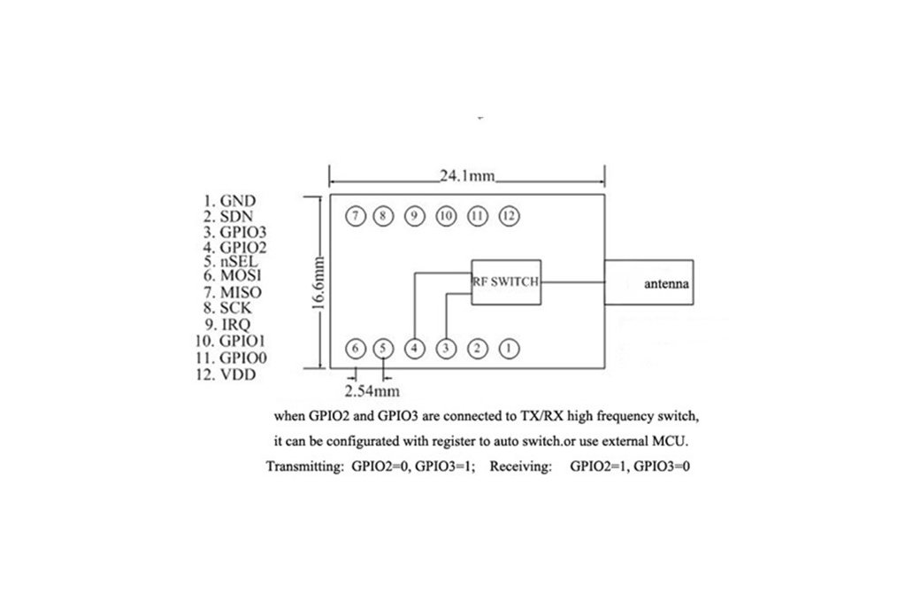 2000M Wireless transceiver rf module from exlene on Tindie