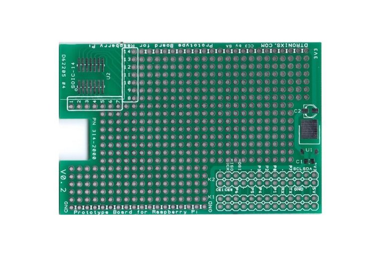 Raspberry PIIO - RPi ProtoBoard board (PCB only) from DTRONIXS on Tindie