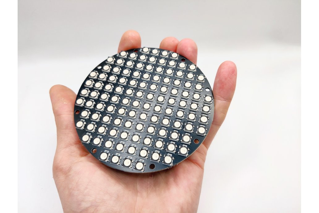 Round leds matrix 95mm - 12x12 WS2812B-B/W 1
