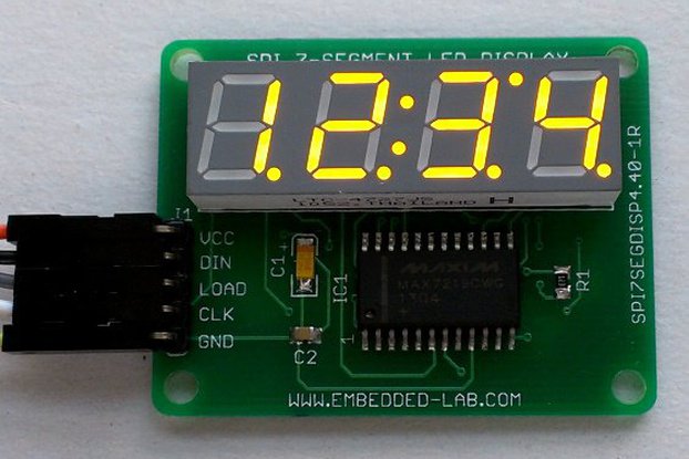 SPI 4-digit seven segment LED display