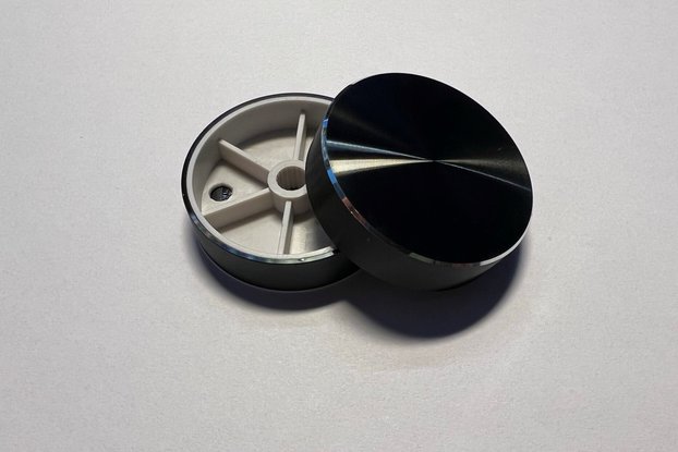 Encoder Wheel, Black Aluminum