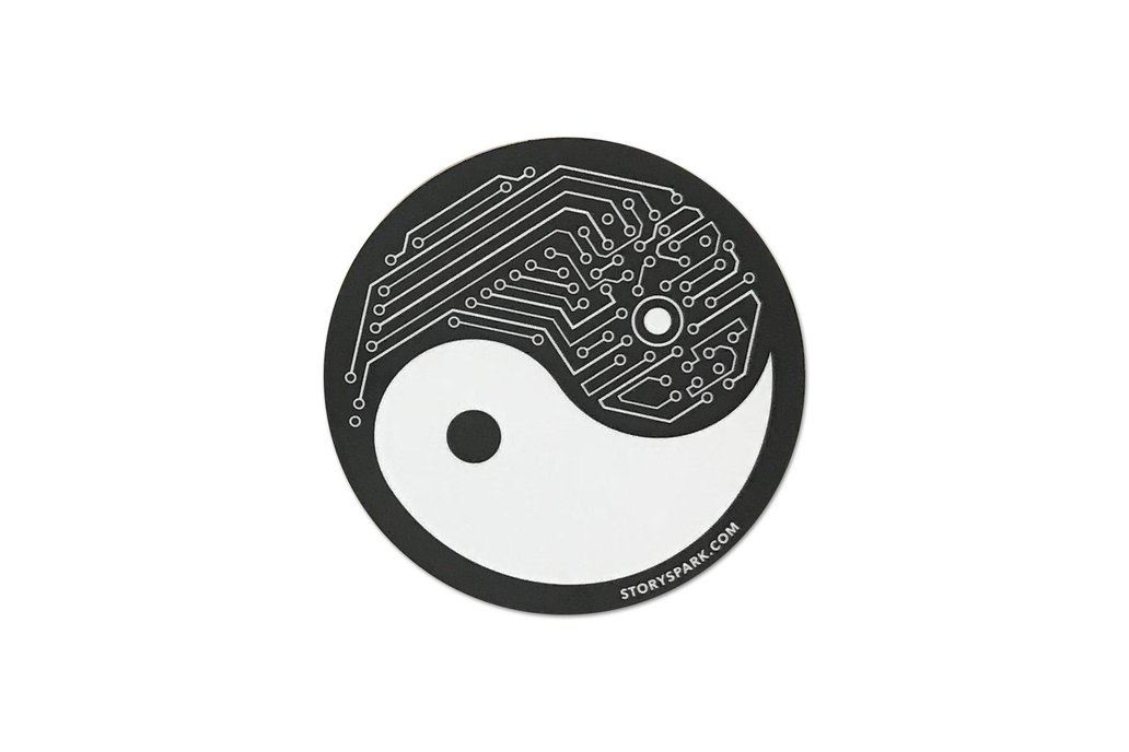 Yin Yang Tech Vinyl Sticker 1