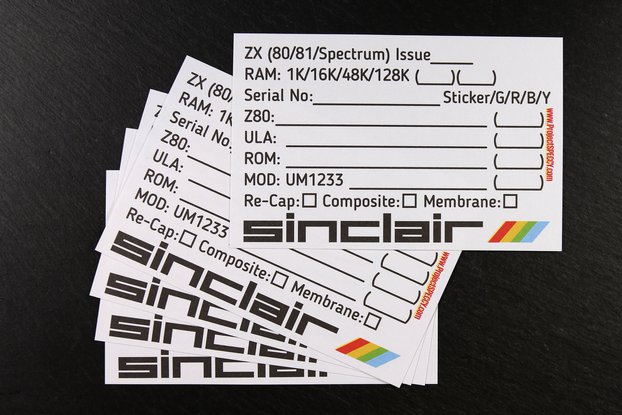 Sinclair Computer Configuration Labels