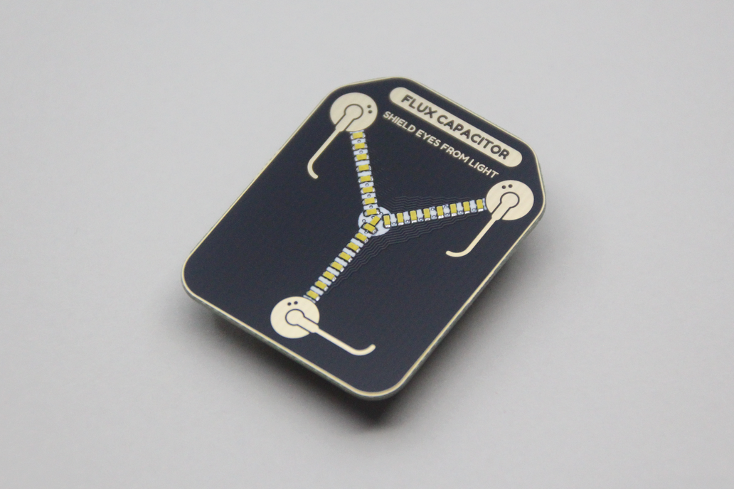 Flux Capacitor (Pin Badge/Keychain) from Curious Design Labs on Tindie
