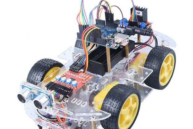 4WD Obstacle Avoidance Smart Robot Car Kit