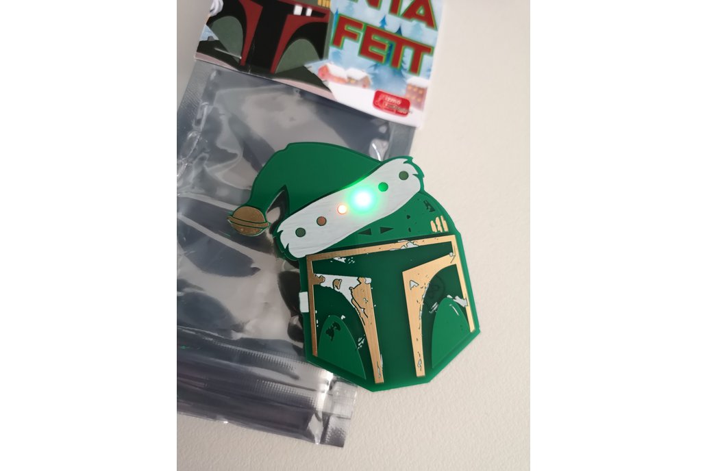 Fan Art: Boba Fett Electronic Pin "Santa Fett" 1