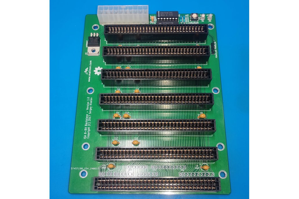 8-bit ISA backplane for Micro 8088 SBC 1