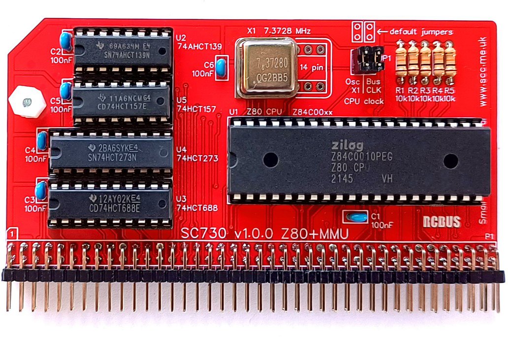 SC730 RCBus-80pin Z80 CPU plus MMU Module Kit 1
