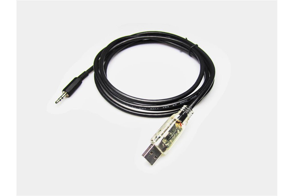 USB TTL CABLE 3.5MM STEREO, 3.3V, CLEAR SHLD REV 1