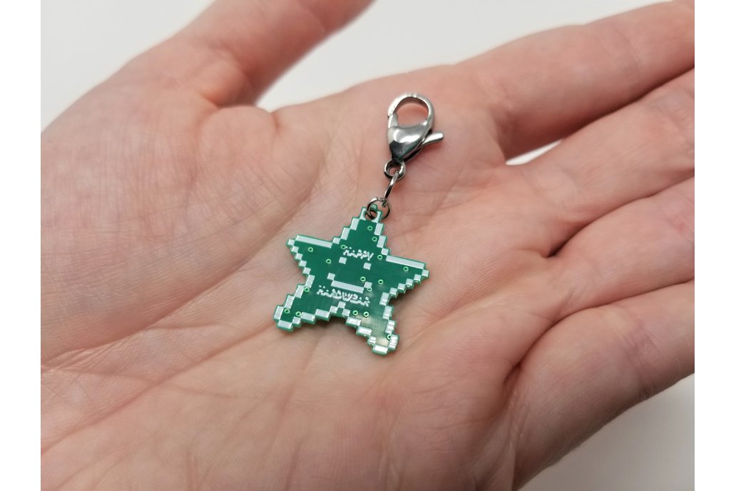 Happy Star Circuit Board Charm 1