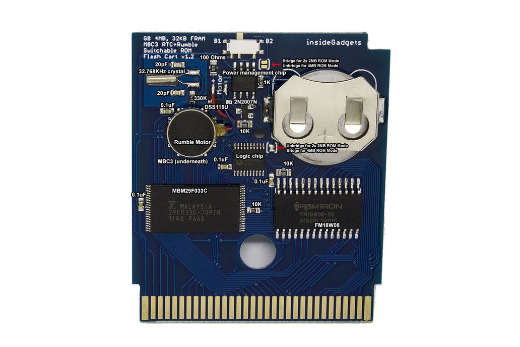 Gameboy 4MB 32KB FRAM MBC3 RTC Flash Cart (DIY) 1
