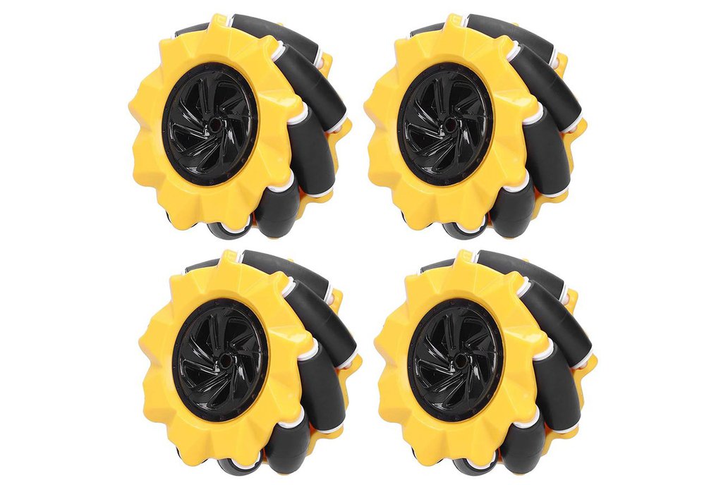 2 pairs of 80mm Mecanum wheels DIY toy components 1