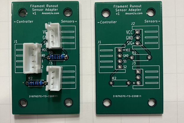 Dual Filament Runout Sensor Adapter Board