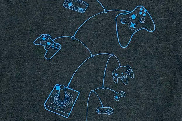 RETRO GAMING CONTROLLERS Graphic T-shirt