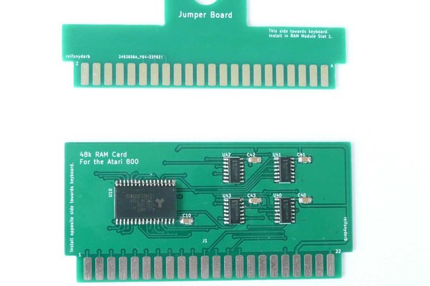 Atari 800 48k RAM Card with Jumper Board