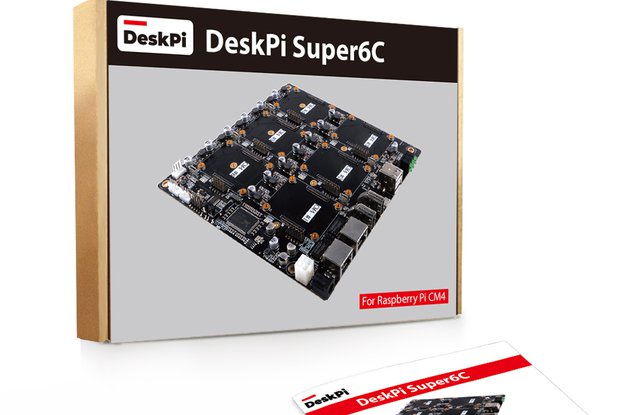 52Pi DeskPi Super6C Raspberry Pi CM4 Cluster Board