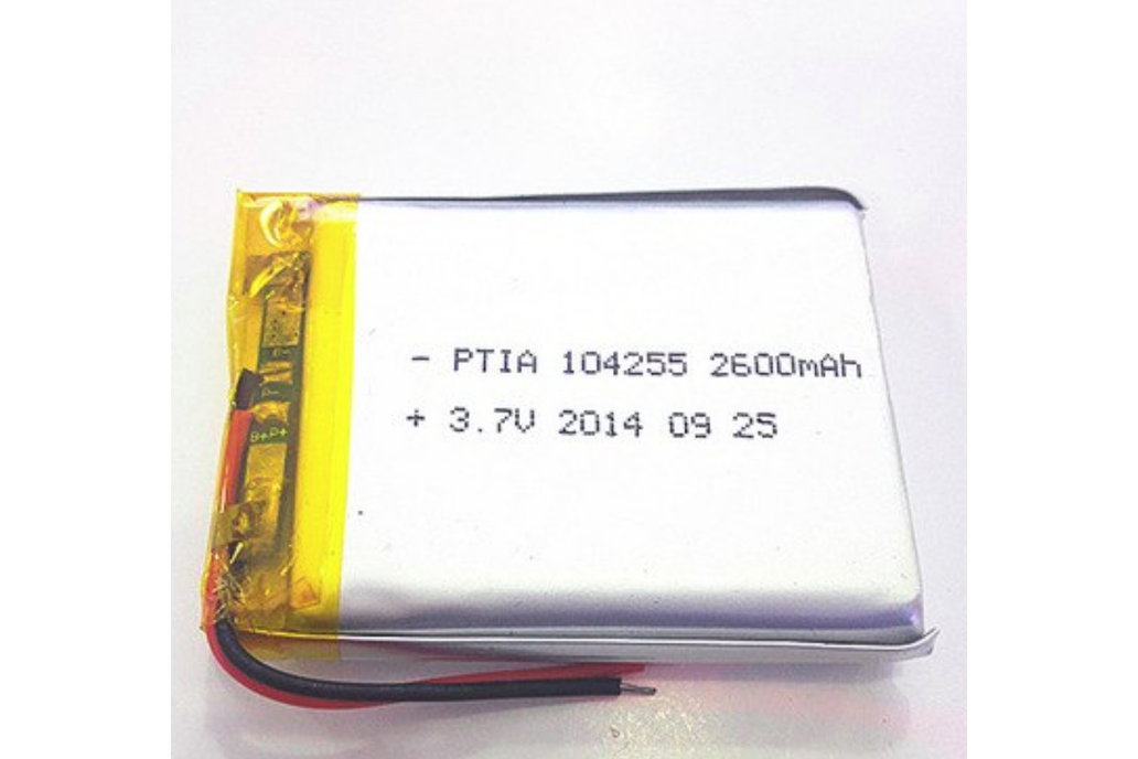 2600 mAh protected Li-Po battery 1