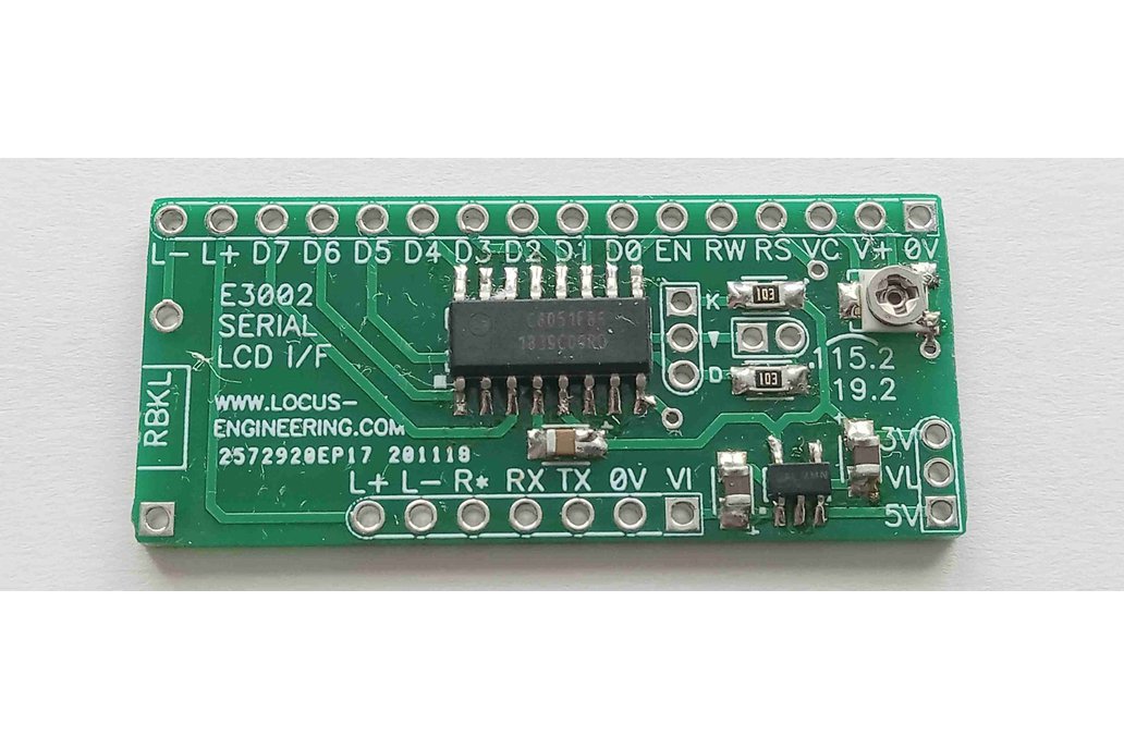 E3002 Single Wire Serial LCD Interface 1