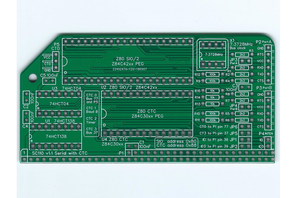 SC110 Z80 SIO/2 & CTC Board for RC2014 1