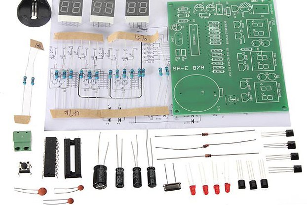 Digital LED Electronic Clock DIY Kit