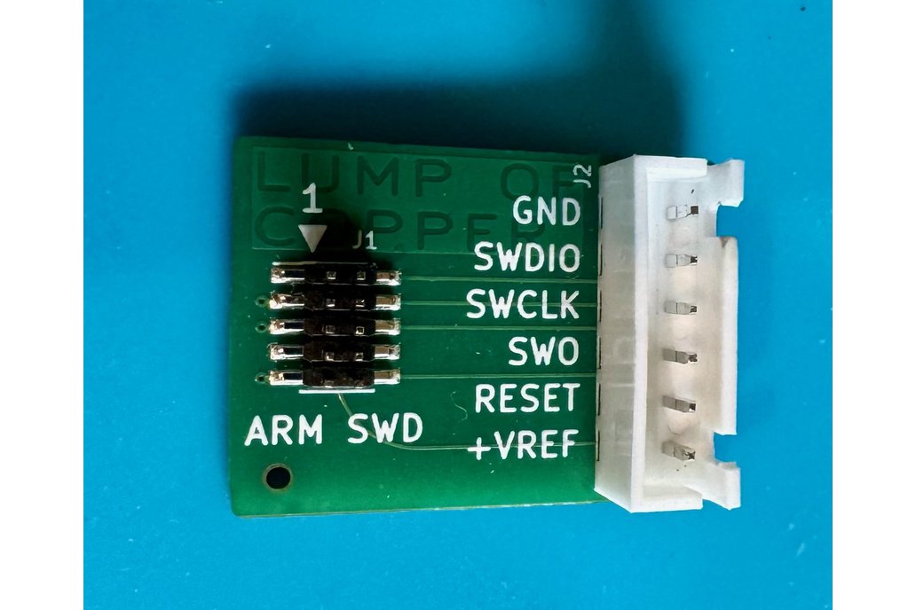 ARM SWD 2x5 1.27mm pitch to JST XH 6-pin adapter 1