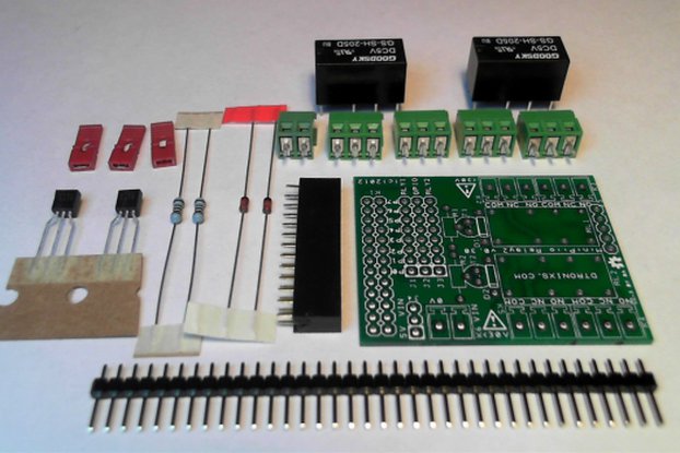 Raspberry PIIO - 2ch Relay add-on board - Kit only