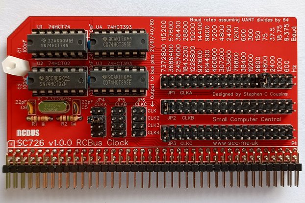 SC726 RCBus Clock Oscillator Module Kit