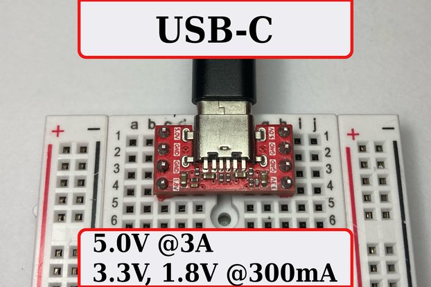 Power Supply Small USB-C Kit for Breadboard