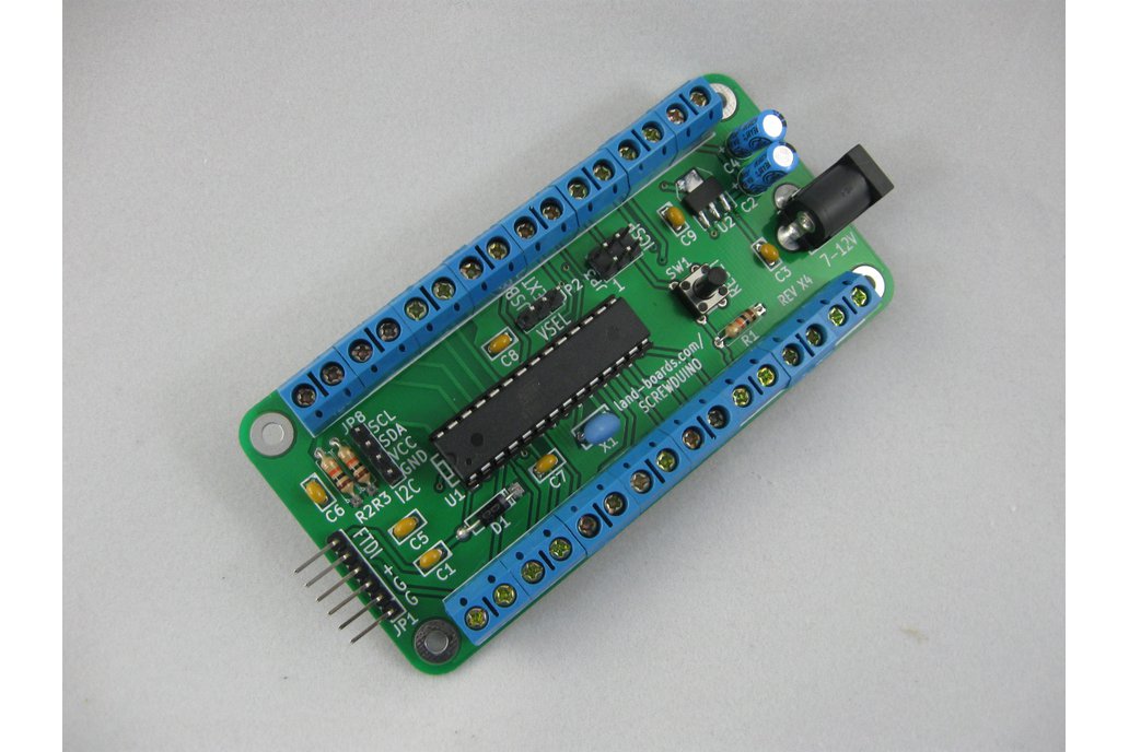 Arduino with screw terminals (Screwduino) from landboards on Tindie