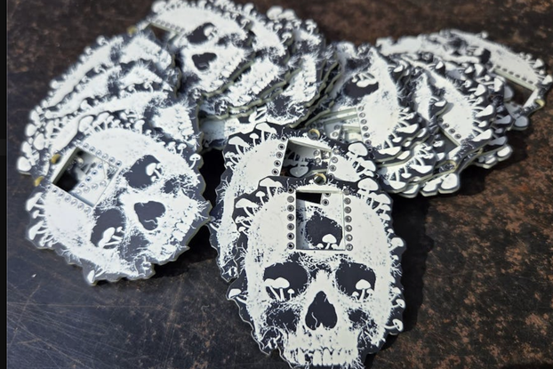 Oui-Spy Skull earrings, pcb pair only