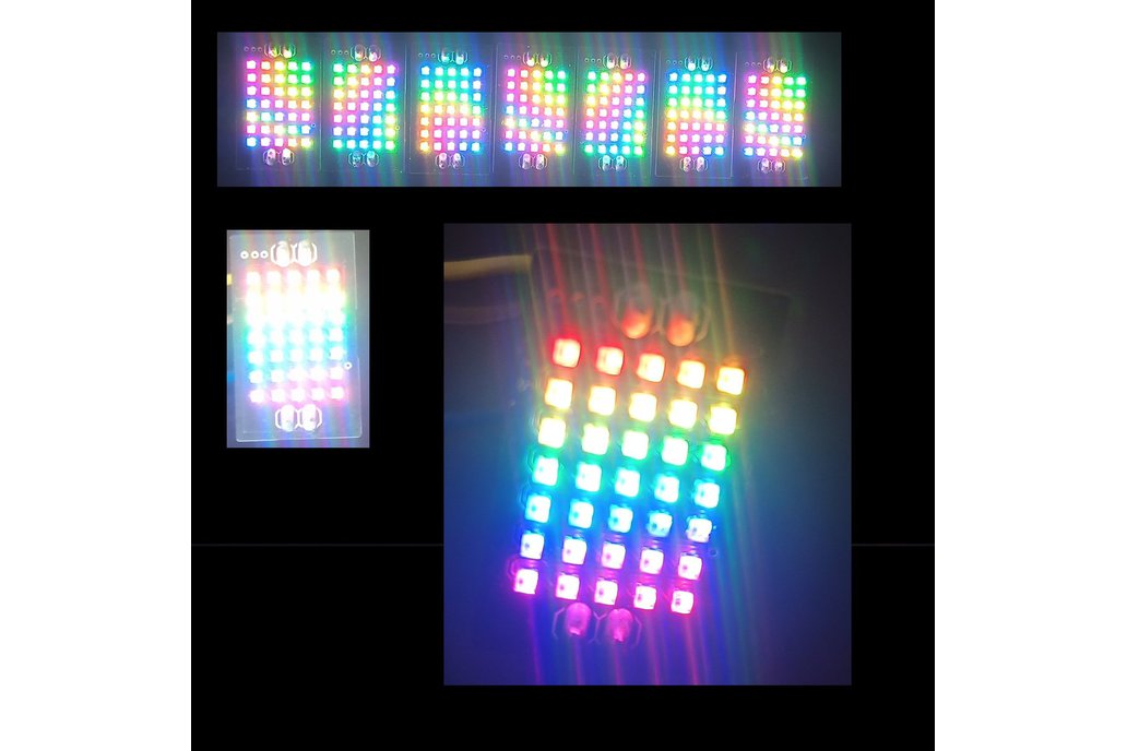 Single Digit Addressable LEDs Matrix stackable 7x5 1