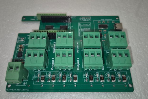 8-Output WT32-ETH01 Distro board for WLED Rev - 2