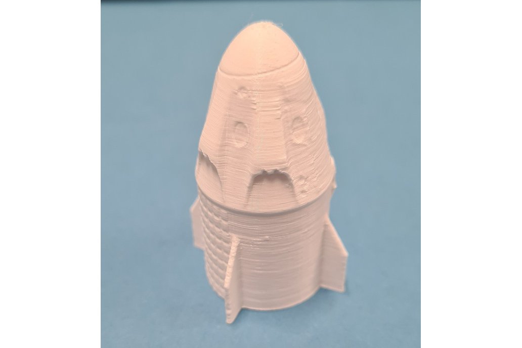 Dragon Crew Capsule 3D printed model SpaceX 1
