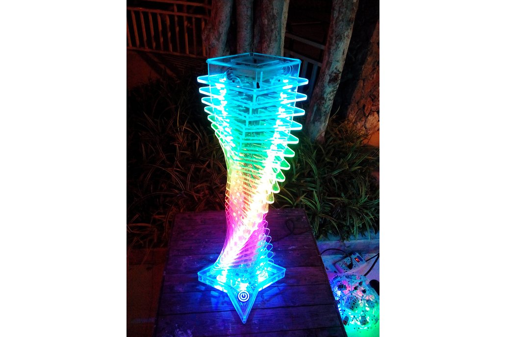 Interactive light effect tower 1