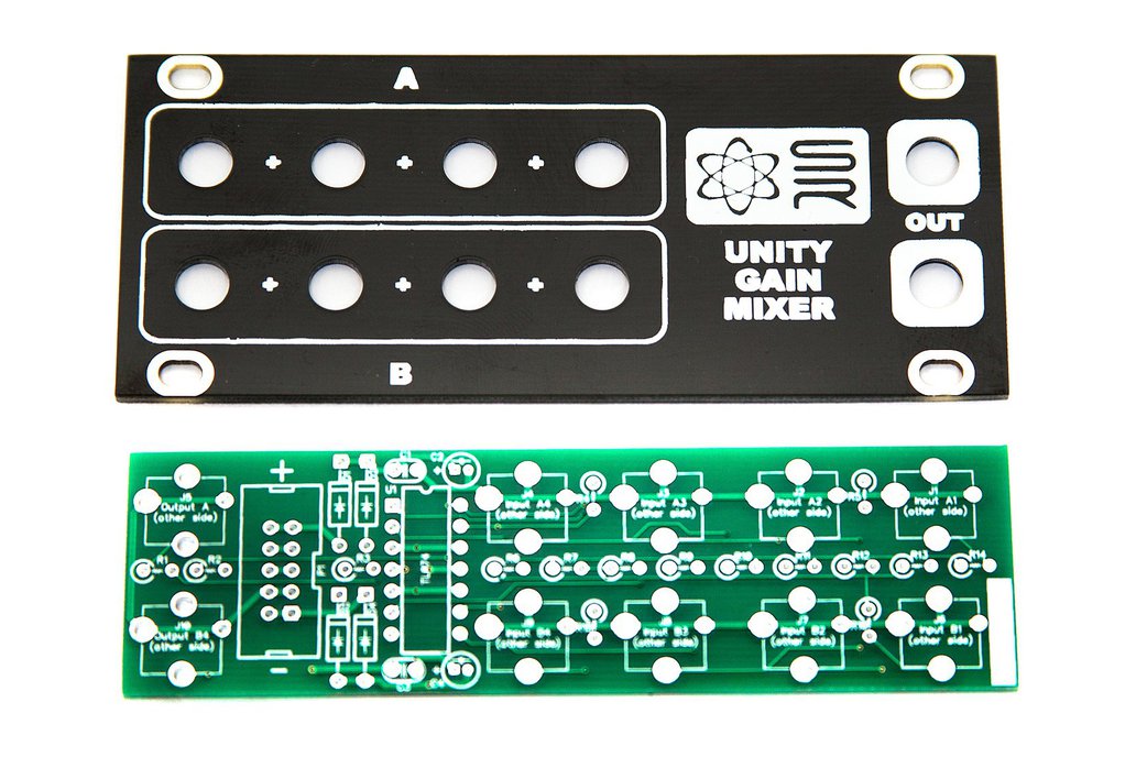 1U Unity Gain Mixer PCB and Panel 1