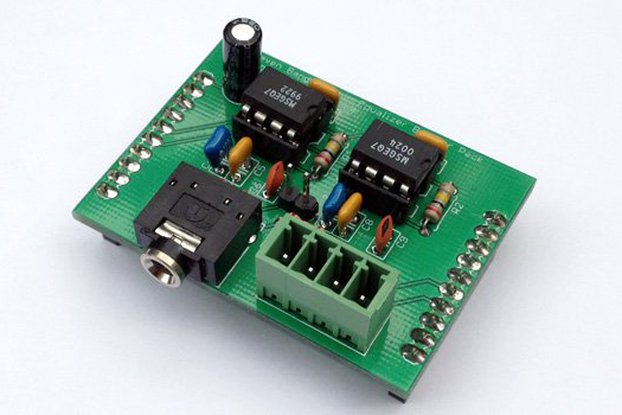 Dual 7 Band Audio Spectrum Analyzer BoosterPack PCB