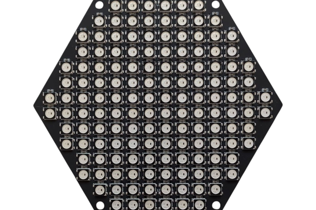 Hexagonal leds matrix - 144x WS2812B-B/W