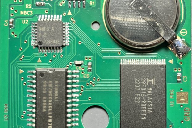 Gameboy MBC3 Flash Cart - 2MB Flash ROM - RTC